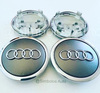 4x Tapabujes llantas Cubo Audi 69mm