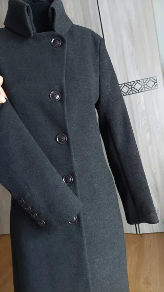 Cappotto donna grigio morbidissimo e sfiancato