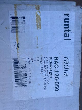 Radiador Toallero Runtal Cromado 120x50