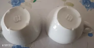 Coppia Tazze Cappuccino IPA ITALY Porcellana