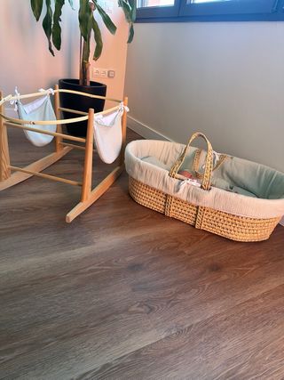 Moisés para bebé de mimbre