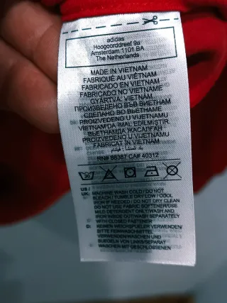 Chaqueta Adidas Roja Talla S