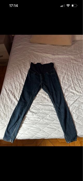 Pantalón premamá skinny azul talla 42