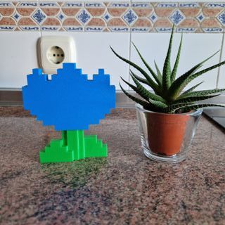 Flor Pixel Art XXL Azul