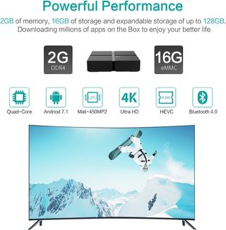 TV Box Bqeel MVR9 con mando a distancia