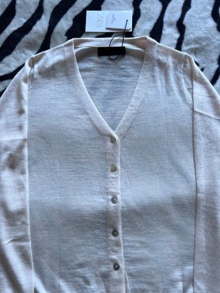 Cardigan 100% Lã Merino Decote em V | Zara Mulher