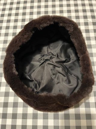 Sombrero ruso marrón hecho a mano