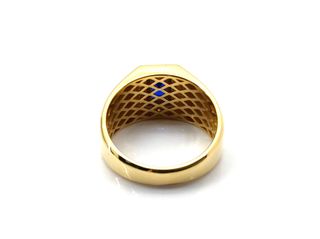 sello oro 18k con piedra con circonita