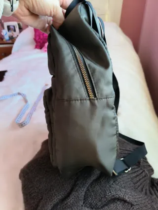 Mochila verde militar acolchada