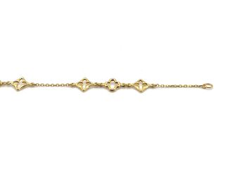 pulsera oro 18k con piedra con nacar