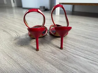 Sandalias tacón CH rojas y blancas