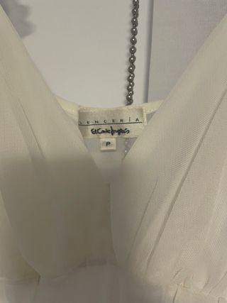 Camisón y bata de novia blanco. Solo usado una vez