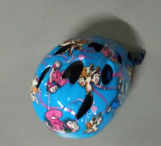 Casco infantil bici azul dibujos