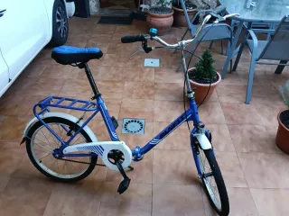 Bicicleta Paseo Plegable Azul