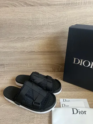 Sandalias Dior Alpha Slides Hombre Negras