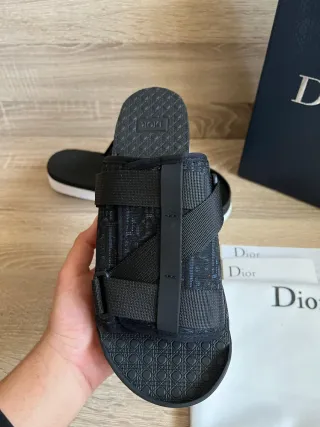 Sandalias Dior Alpha Slides Hombre Negras