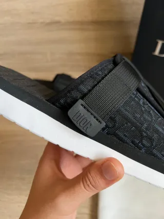 Sandalias Dior Alpha Slides Hombre Negras