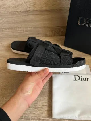 Sandalias Dior Alpha Slides Hombre Negras