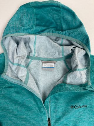 Columbia Omni-Heat Full Zip Hoodie Teal Green Hood