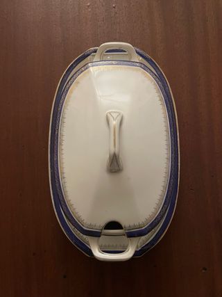 Salsiera OEPIAG con piatto blu oro