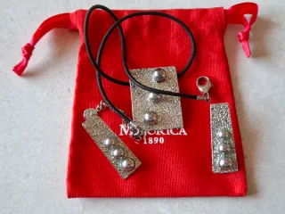 Collar y pendientes Majorica perlas grises