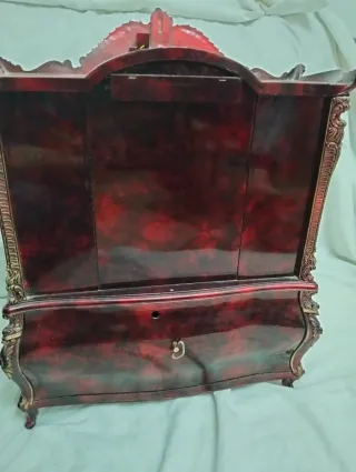 Antiguo joyero musical con reloj y bailarina