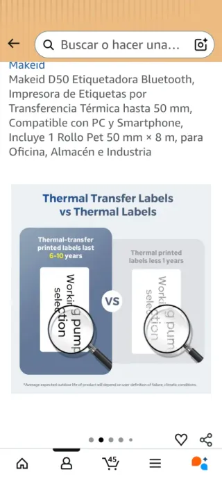 Impresora de Etiquetas Makeid D50 Bluetooth
