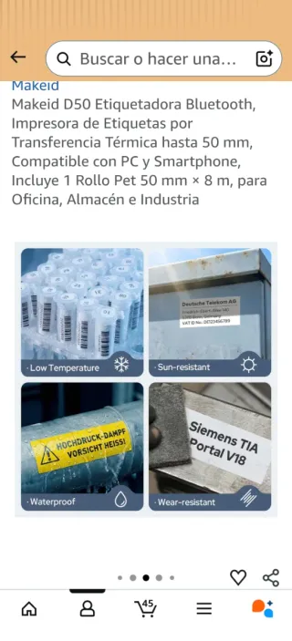 Impresora de Etiquetas Makeid D50 Bluetooth