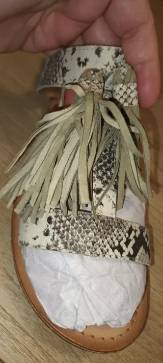 Sandalias White Sun estampado serpiente T40