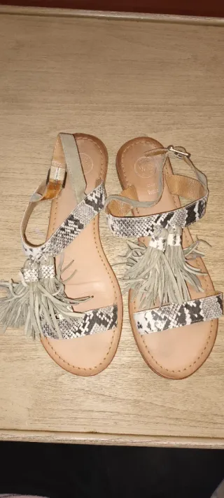 Sandalias White Sun estampado serpiente T40