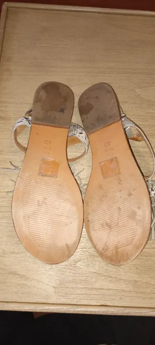 Sandalias White Sun estampado serpiente T40