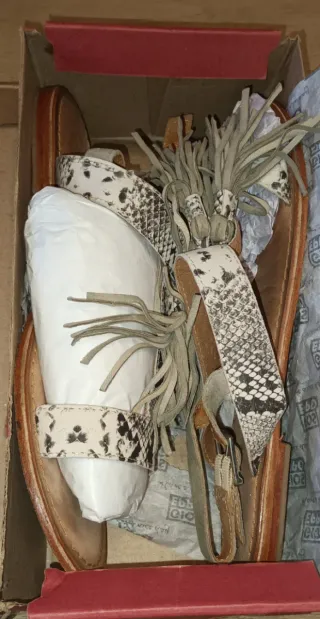 Sandalias White Sun estampado serpiente T40