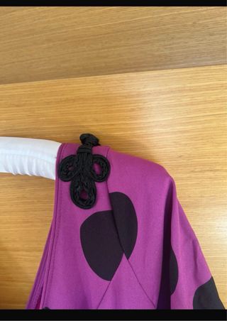 Vestido Flamenca Lunares Morado Talla Única