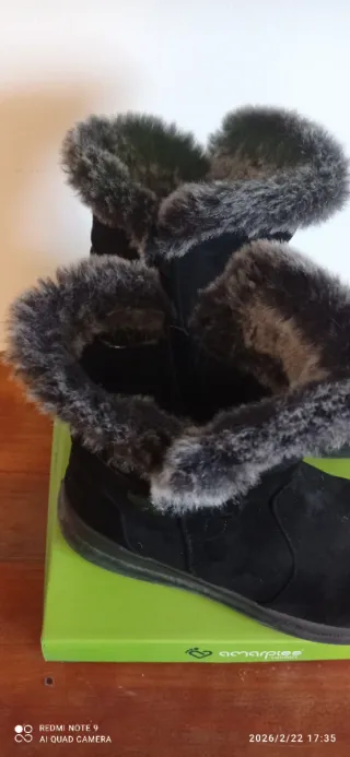 Botines Amarpies Negro Talla 39 Repelente Agua