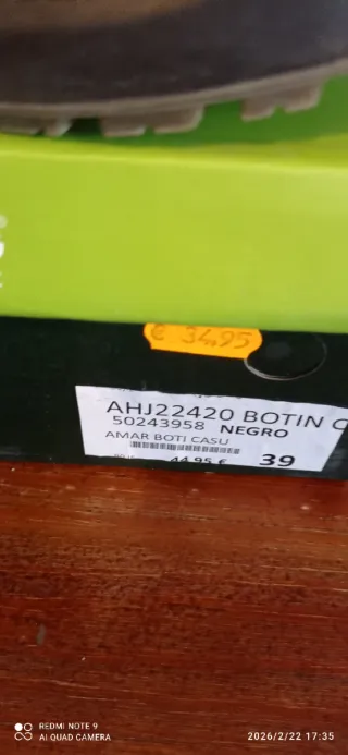 Botines Amarpies Negro Talla 39 Repelente Agua