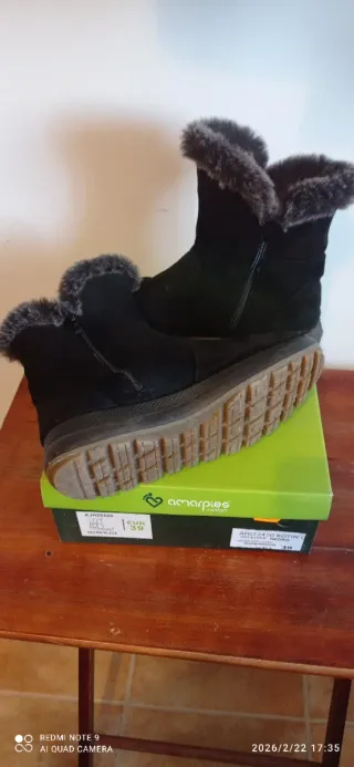 Botines Amarpies Negro Talla 39 Repelente Agua