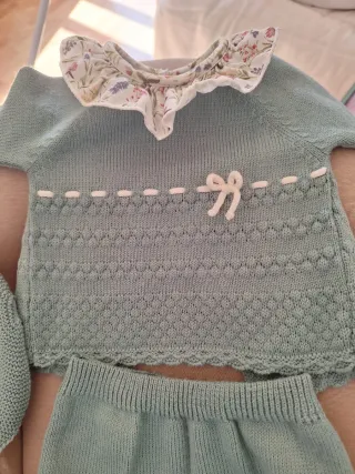 Conjunto bebé punto floral