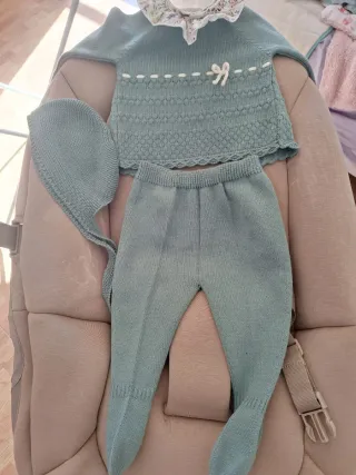 Conjunto bebé punto floral