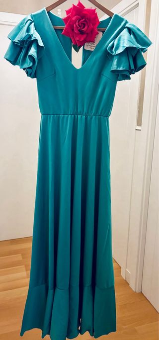 Traje de flamenca verde agua nueva