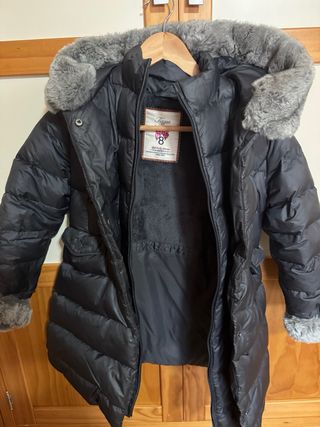 Abrigo acolchado niña con capucha