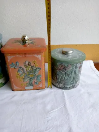 Set 4 Scatole Latta Di Costa Vintage