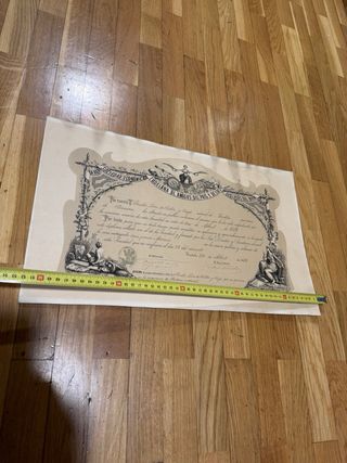 Diploma Antiguo Tudelana 1878 Amigos del País