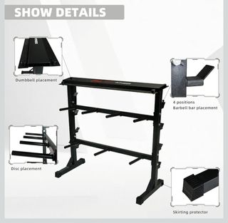 Soporte discos y barras gimnasio