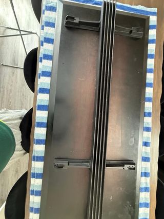 Mesa de despacho madera nogal con cajoneras