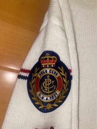 Chaqueta Polo Club blanca y azul