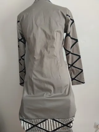 Chaqueta túnica bordada multicolor