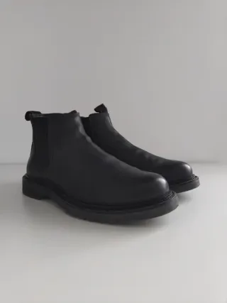 Stivaletti Chelsea Uomo Jack & Jones Pelle Nera