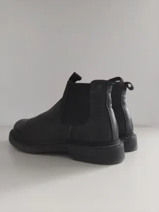 Stivaletti Chelsea Uomo Jack & Jones Pelle Nera