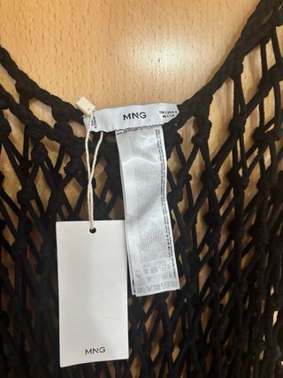 Vestido Malla Mango Talla M Negro