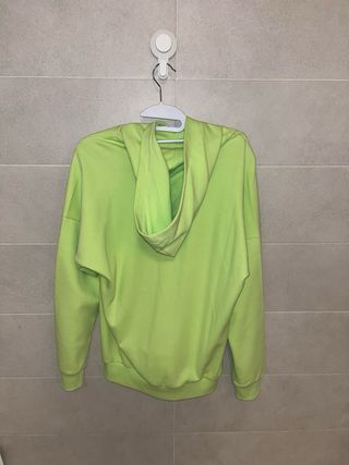 Sudadera Adidas verde logo negro